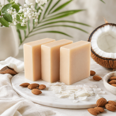 Coconut Almond handmade soap bar