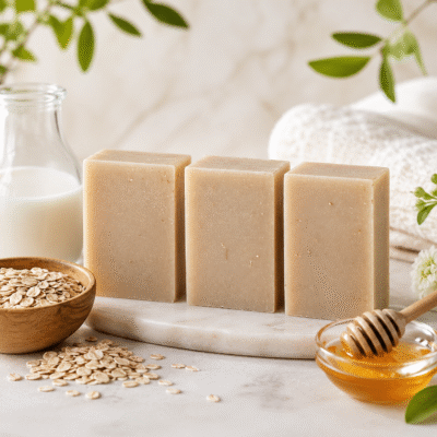 Honey, Oats and Milk handmade soap bar