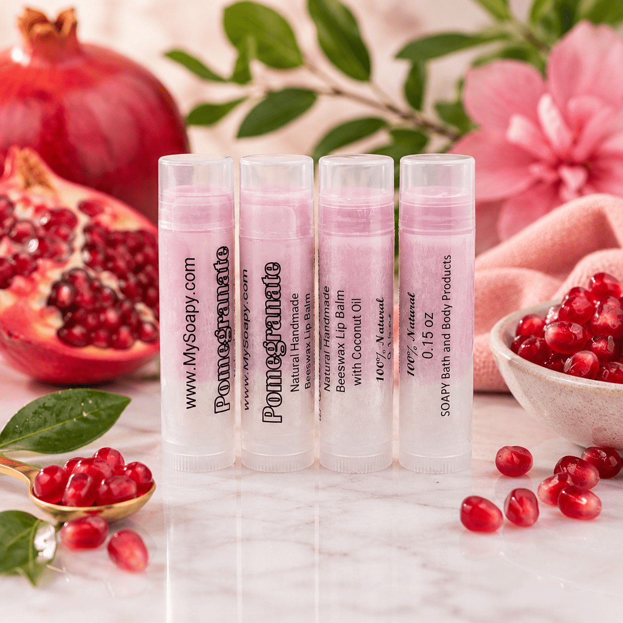 Pomegranate lip balm