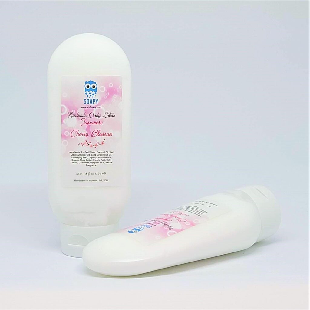 Handmade Body Lotion "Japanese Cherry Blossom" Soapy Bath and Body