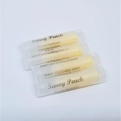 Natural Beeswax Lip Balm "Sunny Peach"