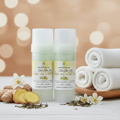 solid lotion ginger and white tea