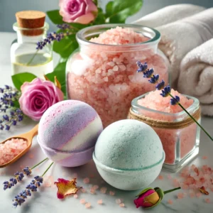 Natural bath bombs for relaxation