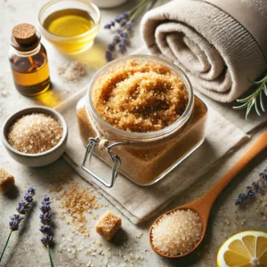 Exfoliating body scrubs with essential oils