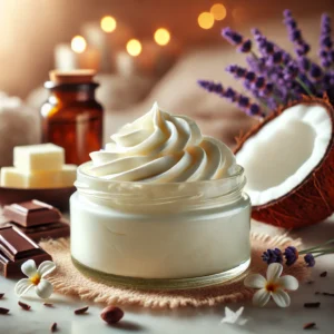 Whipped body butter for deep hydration