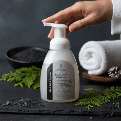 foaming soap Black salt and Cypress